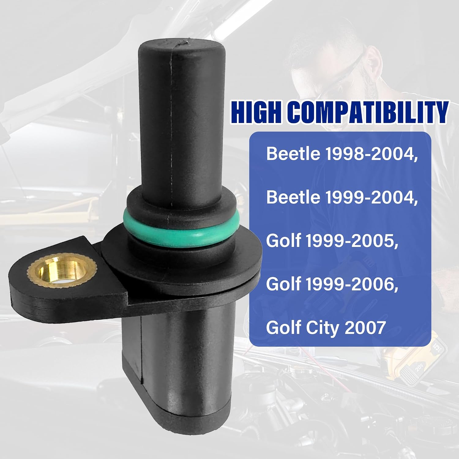 Engine Transmission Input Speed Sensor for Beetle 1998-2004, Golf 1999-2006, Golf City 2007, Replace# 095927321B