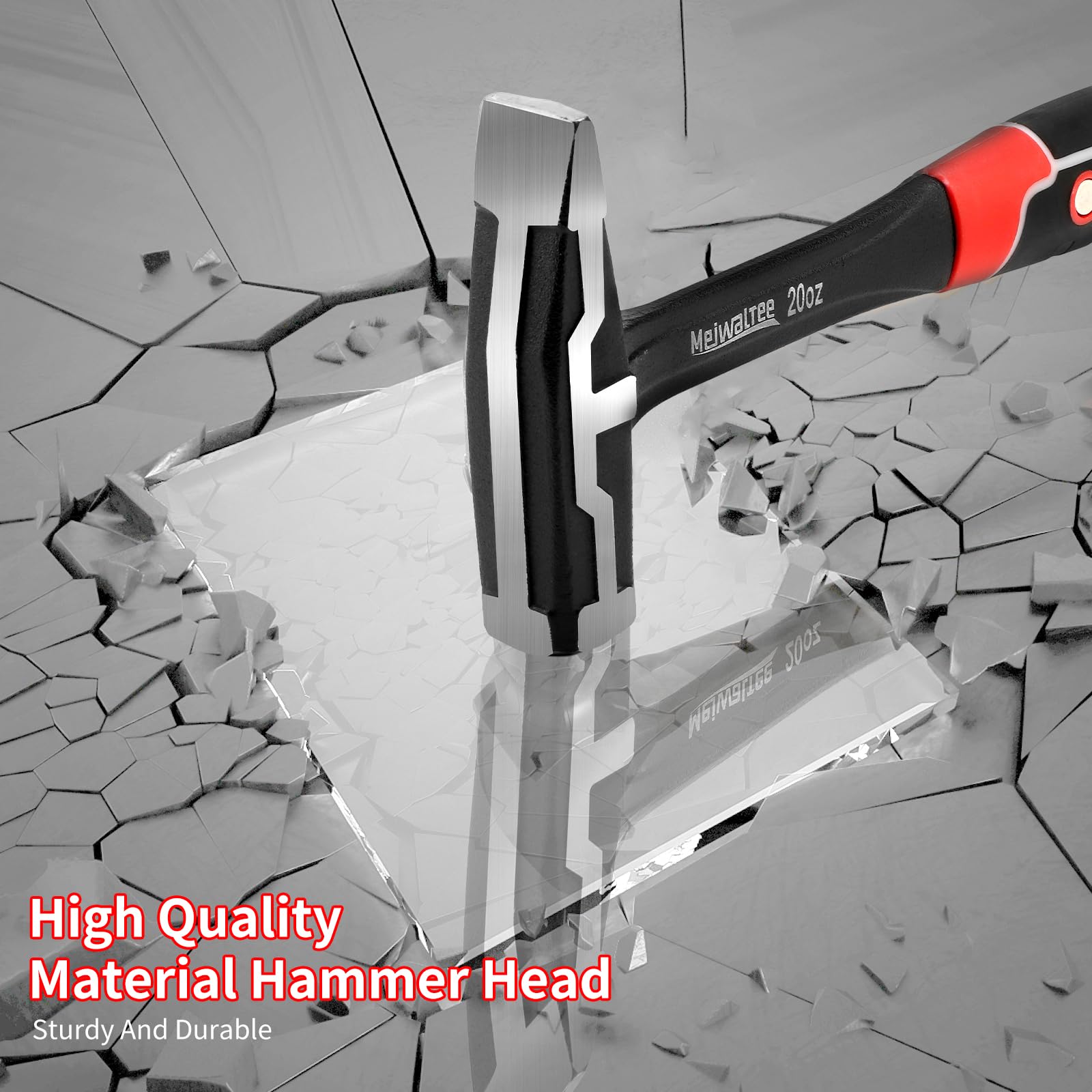 20oz Sheet Metal Hammer - Forged Steel, Non-Slip Grip -8 20oz Sheet Metal Hammer - Forged Steel, Non-Slip Grip -8