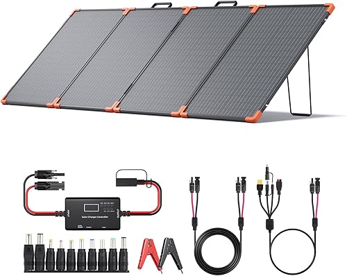 Panel solar portátil de 200 vatios con controlador PWM de 20 A, esenciales para caravana, cargador solar plegable de 19 V para estación de energía y disponible en Yaxa Colombia