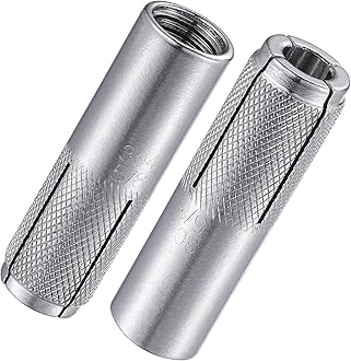 Wensilon(20 pcs) 5/8"-11 Premium Stainless Steel Drop in Anchors Assortment, Knurled Drop-in-Anchor for Solid Concrete, Internal Forced Expansion Screw Bolts