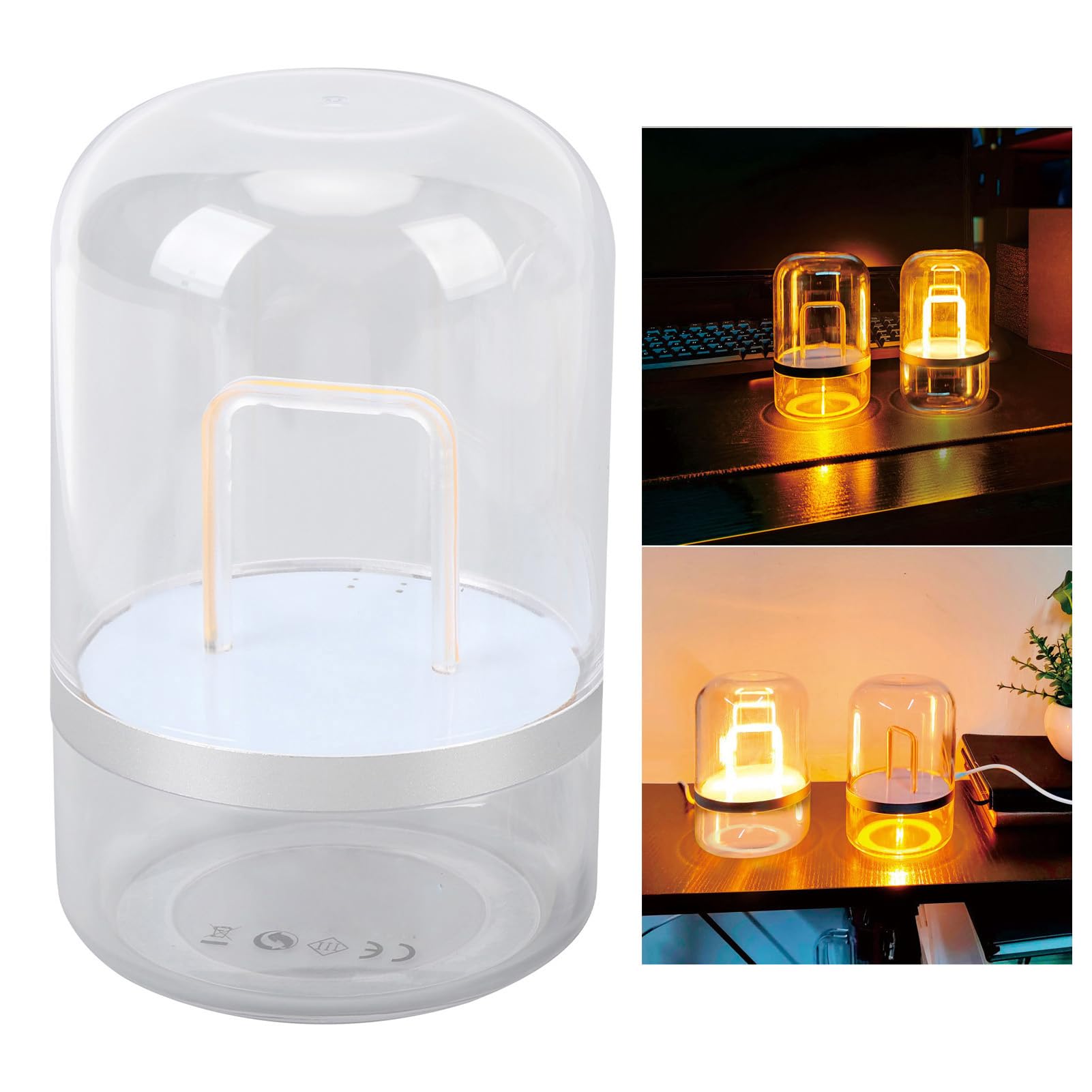 Zunate 2 Luces Nocturnas WiFi con Detección Remota, Lámparas de Mesa a Distancia con Iluminación Sincronizada, Lámparas Táctiles de Larga Distancia 1800K 2200K para la Familia de Amantes