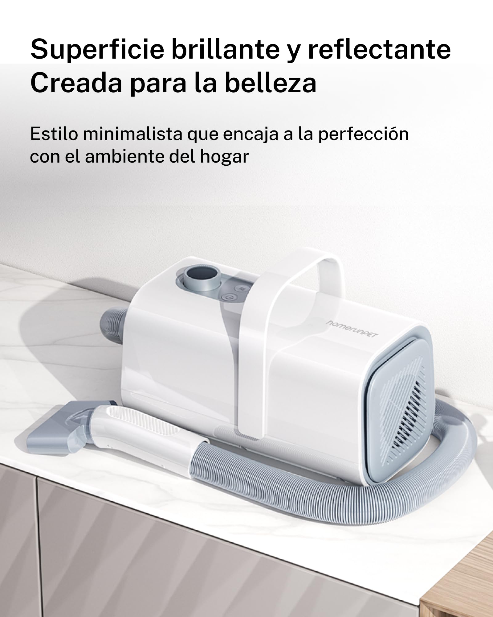 HomeRunPet Ultra-Silencioso Secador de Pelo de Perro para la Peluquería Canina, Secador de Perro de Calidad de Salón, 99 Velocidades y Control de Temperatura Perro Soplador con 3 Boquillas Diferentes