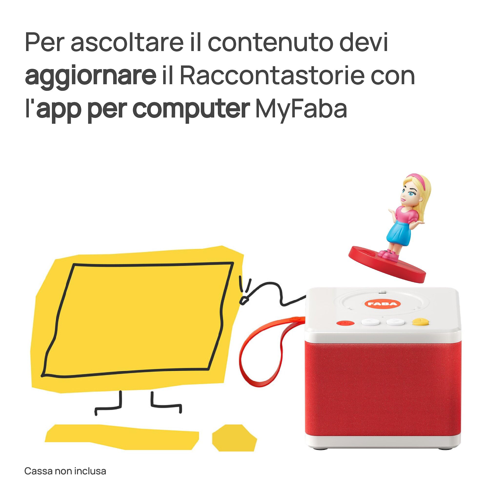 FABA Personaggio Sonoro Canta con Carolina – Gioco Educativo per Bambini 1+ Anni, Musiche e Canzoni, Versione Italiana