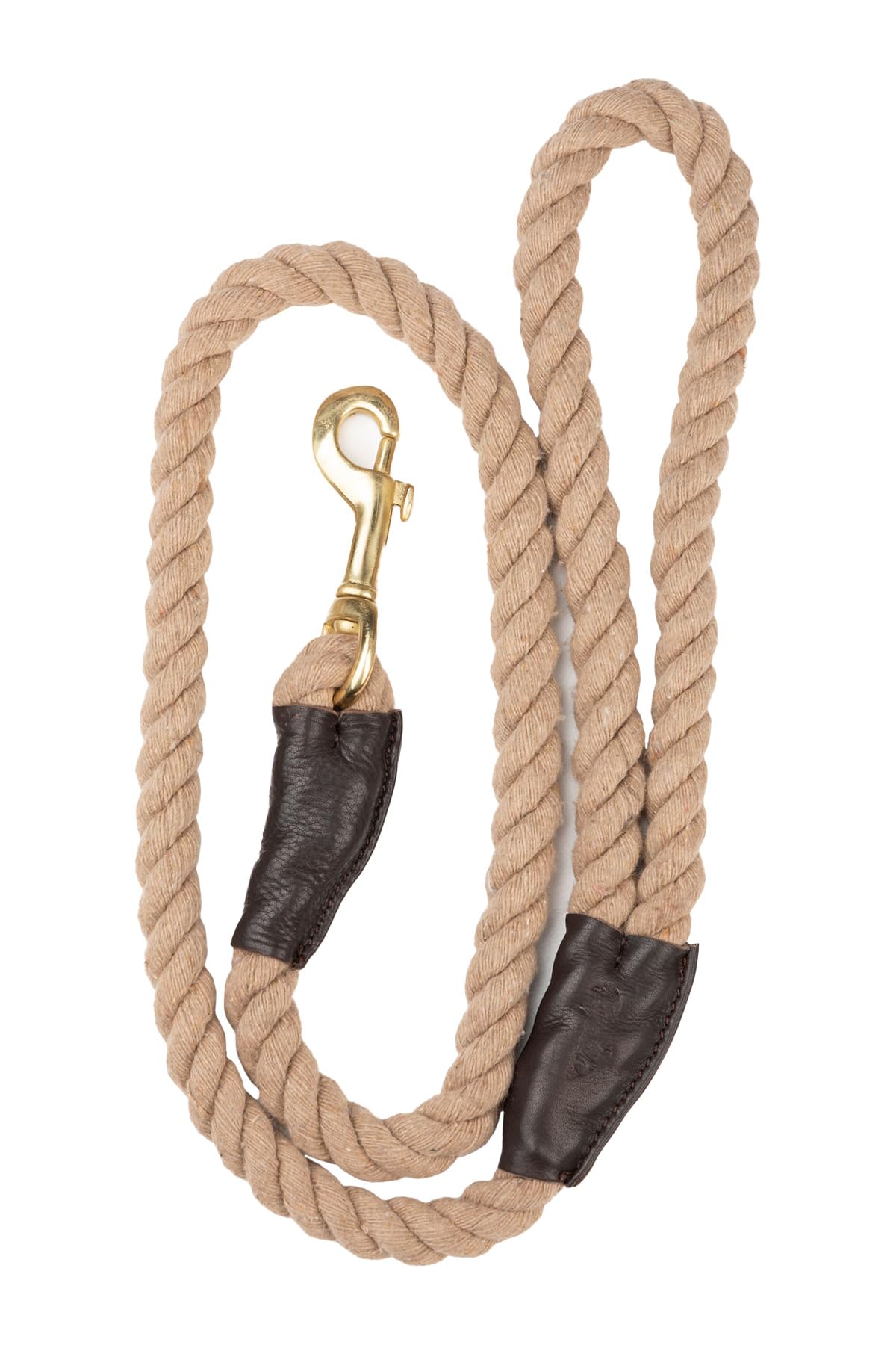 Rope Dog Lead Strong Roped Training Leash for Dogs Pet Puppy Cotton Leads (Beige)
