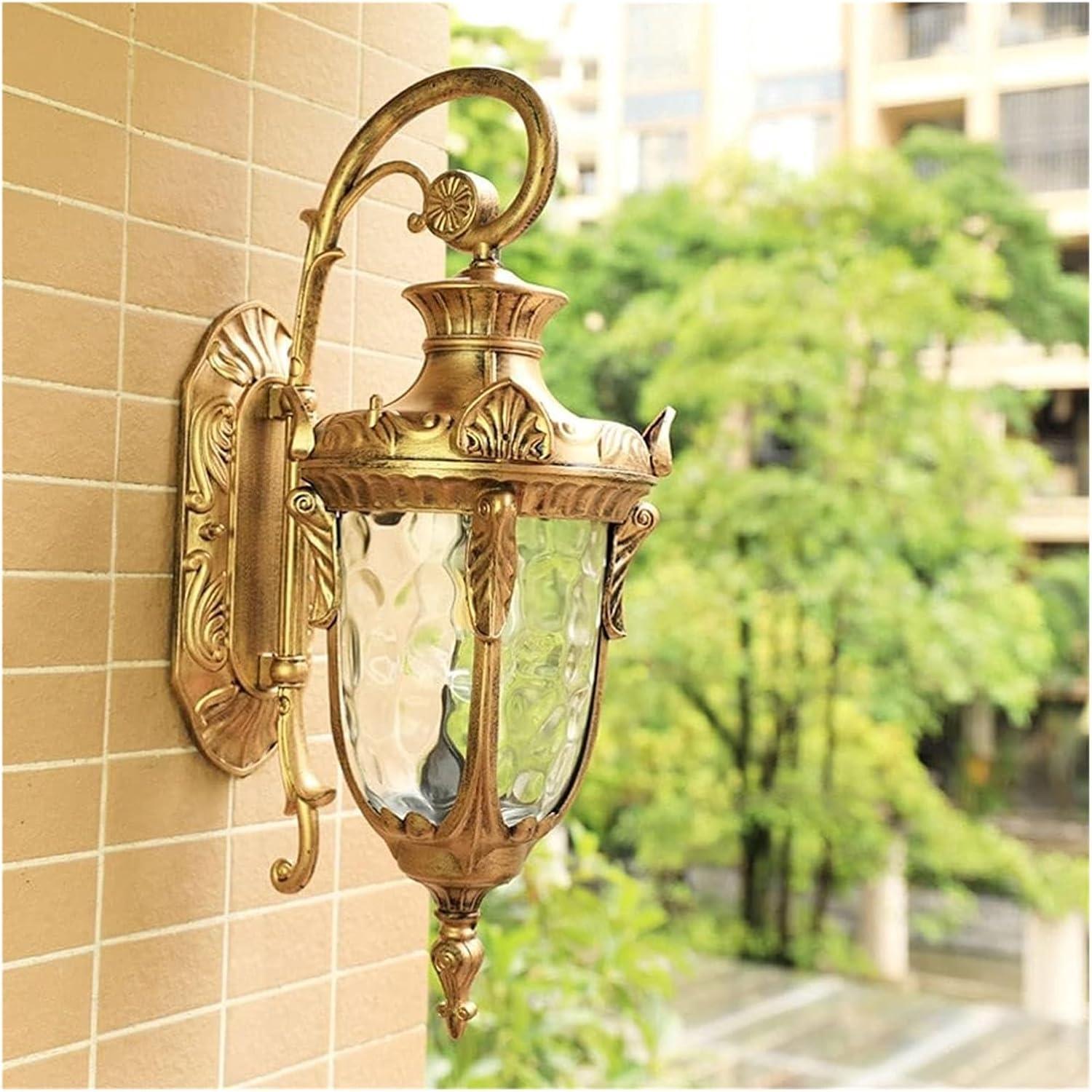 Wall Lamp Retro Victoria Antique Outside LED Wall Light Lantern Outdoor Vintage Exterior Waterproof Wall Lights E27 Moisture Proof Aisle Corridor Porch Villa Patio Lighting (Color : Bronze, Size : 3