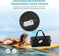 Vista 3 de Gonex Bolsa de lona impermeable extra grande de 40 L, 60 L, 80 L, bolsa de lona seca de viaje, bolsa resistente con correas y asas duraderas