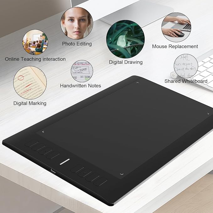 Tablet gráfica de dibujo 10x6 pulgadas con 8192 niveles de presión miniatura 7