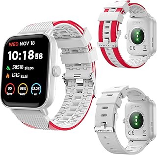 Smartwatch Fitness Tracker for Men Women, Alexa Built-in Sports Watch (Make/Answer Call), 2 Bands, 100+ Sports Modes, Sleep Monitor, IP68 Waterproof Activity Tracker Fitness Watch for iOS Android