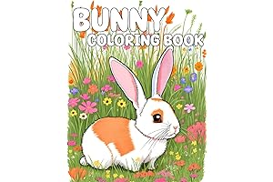Adorable bunny coloring book for all ages