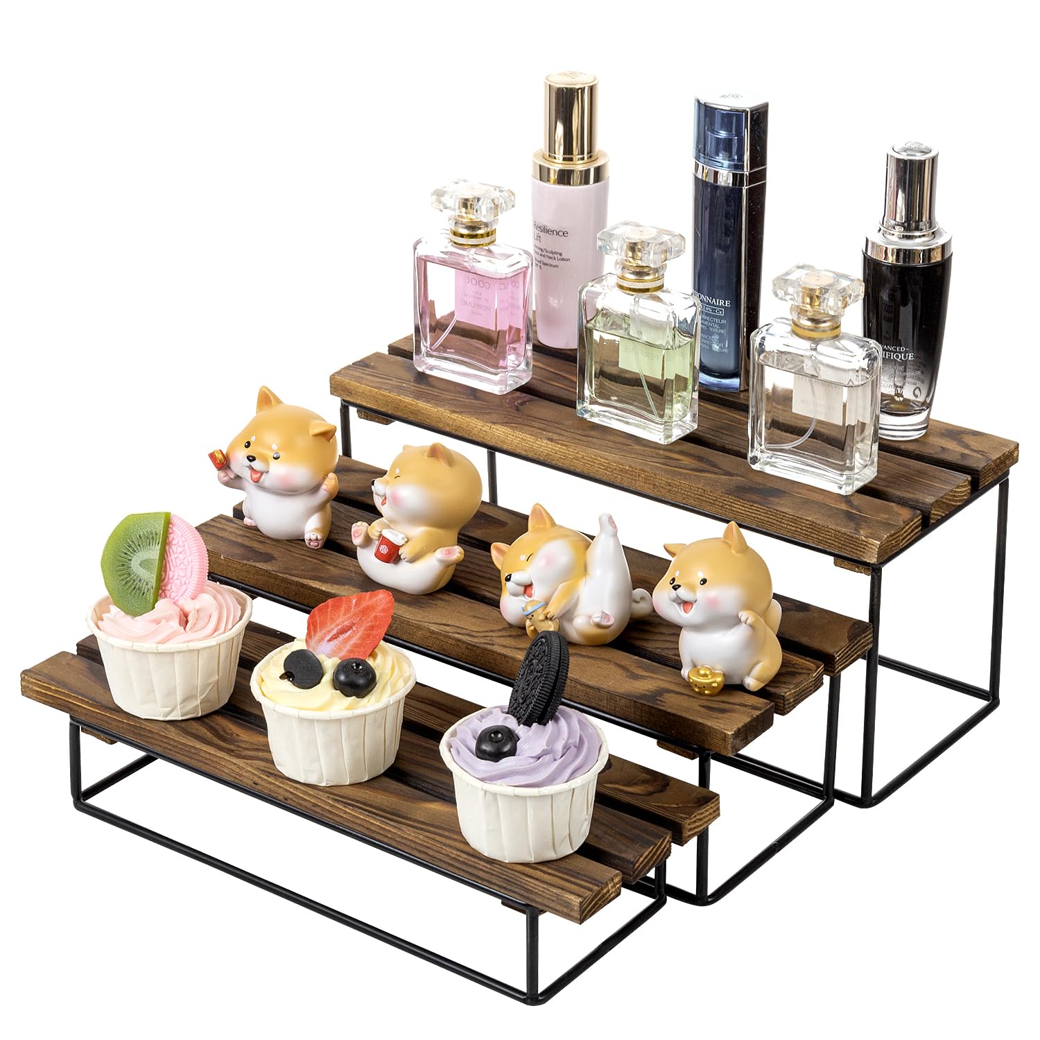 Amazon.com: MyGift Wood Display Riser Stand, 3-Tier Rustic