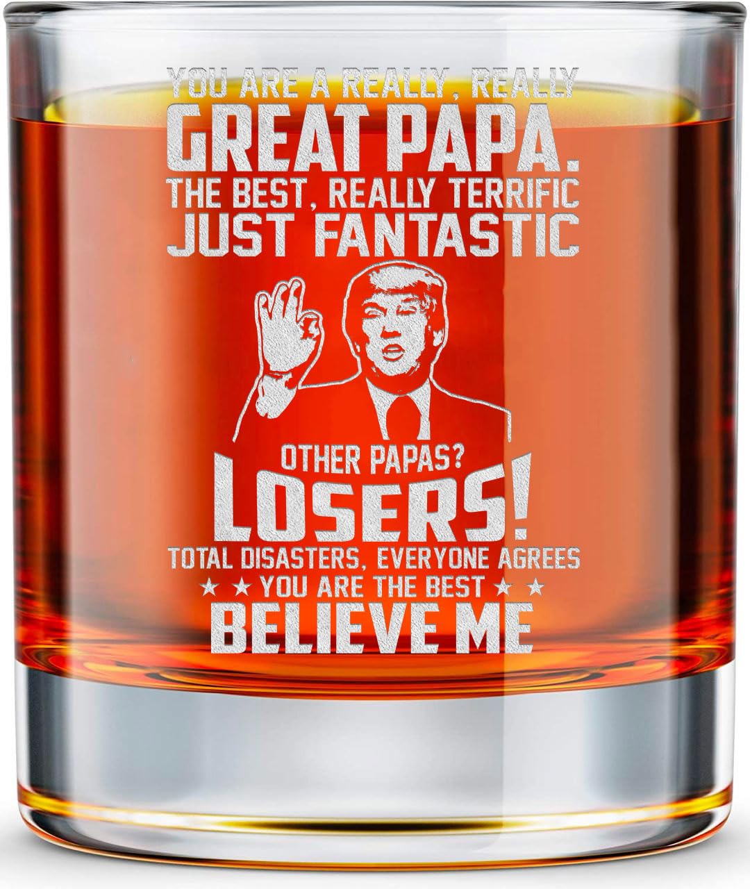 MINIVINE Papa Christmas Gifts - Christmas Gifts for Grandpa, Grandparents, New Promoted To Grandpa from Granddaughter, Grandson, Grandkids - Great