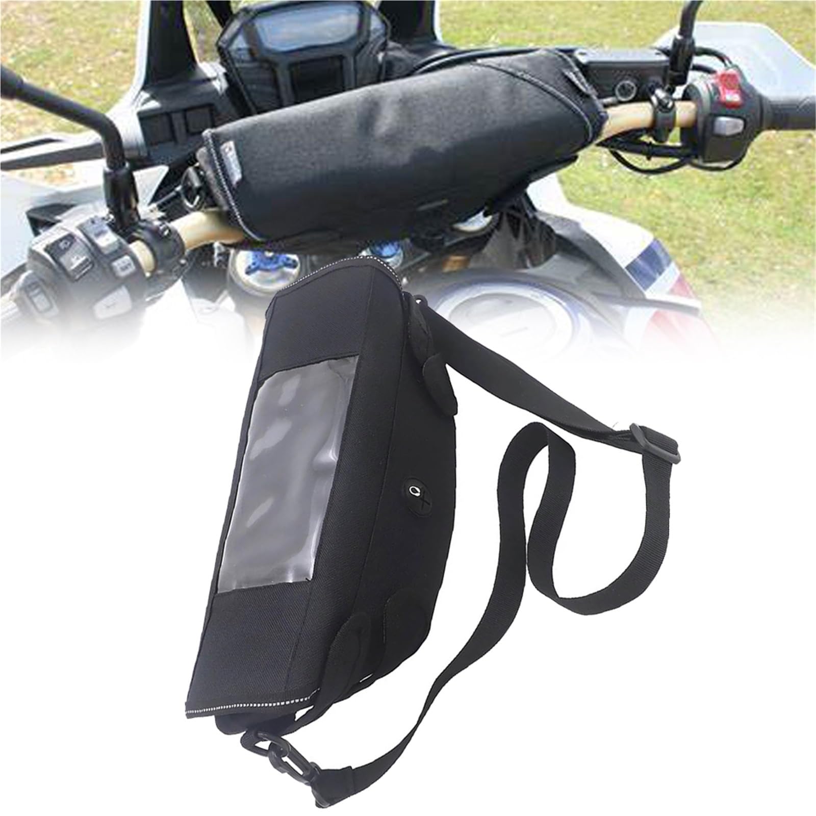 Sacoche de guidon étanche pour moto Tiger 800 avec fixation universelle