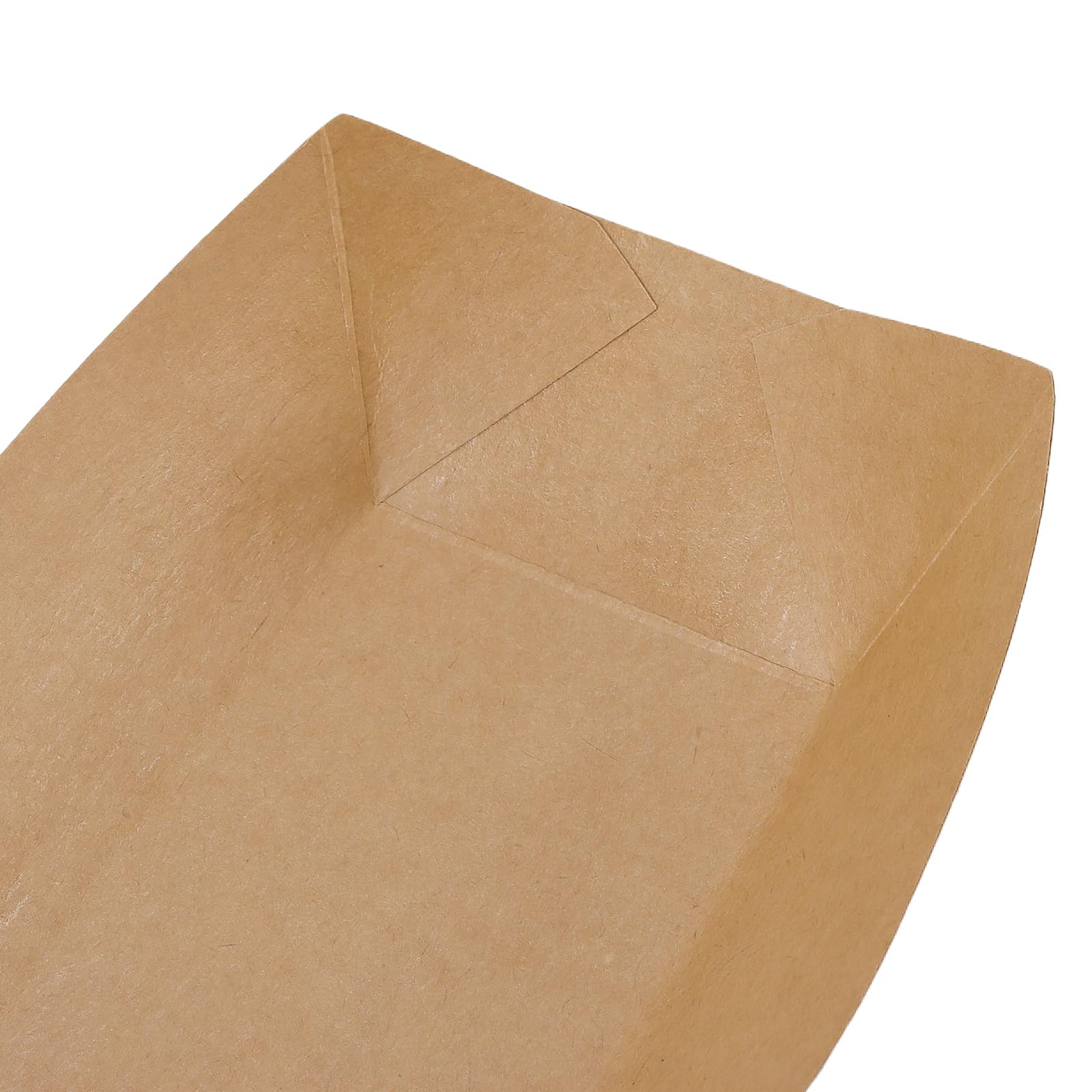 Barquette Alimentaire Jetable - Lot de 250 Bols en Carton Kraft - 16,5 x 12 x 2,5 cm - Marron - Résistant à la Graisse - Pour Frites, Saucisse au Curry, Collations