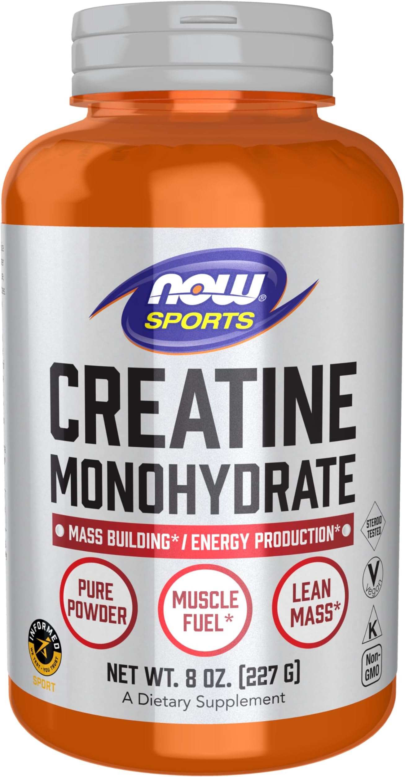 Amazon.com: NOW Foods Sports Nutrition, Creatine Monohydrate Powder ...