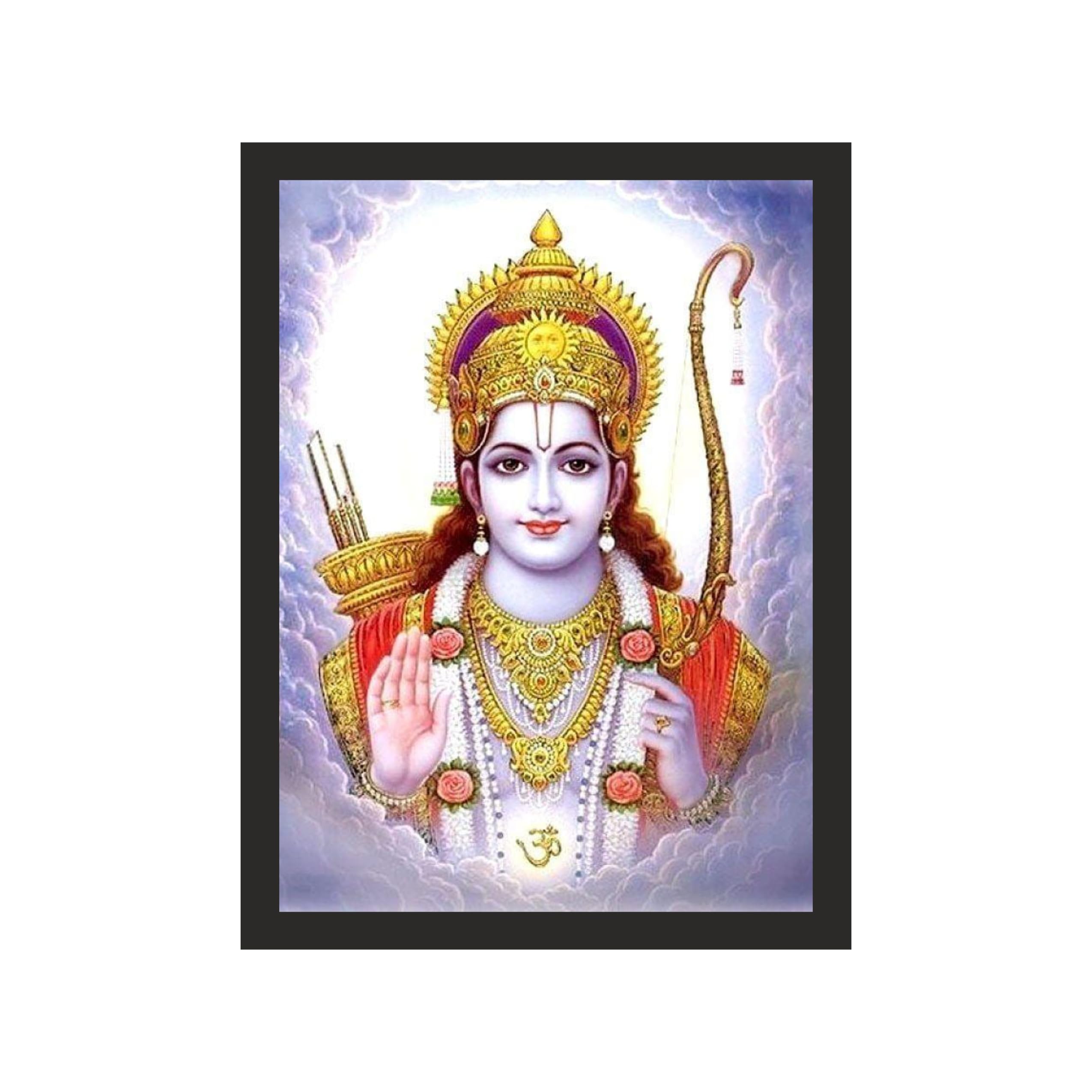 Lord Ram: Divine Radiance Wall Art, 9x12 Inches