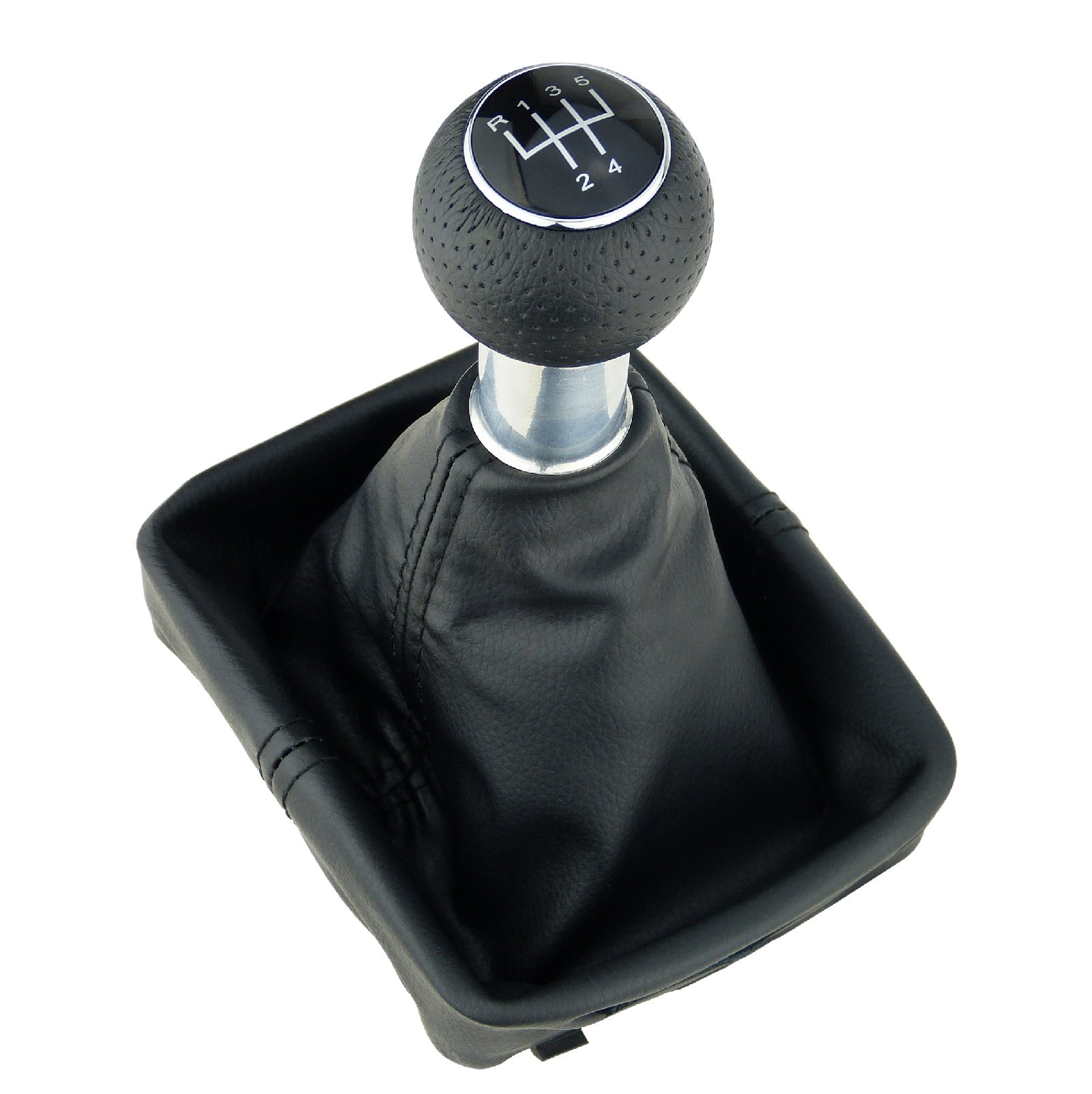 Kit Complet Soufflet + Pommeau + Cadre Levier Vitesses 5 Vitesses Pour VW Polo 9N - Plug & Play