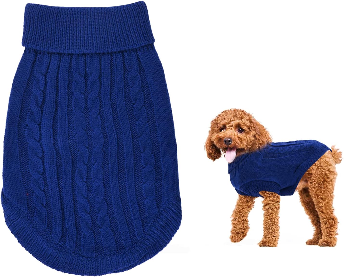 Small Dog Jumper, Warm Puppy Sweater for Small Dogs Winter Knitted Dog