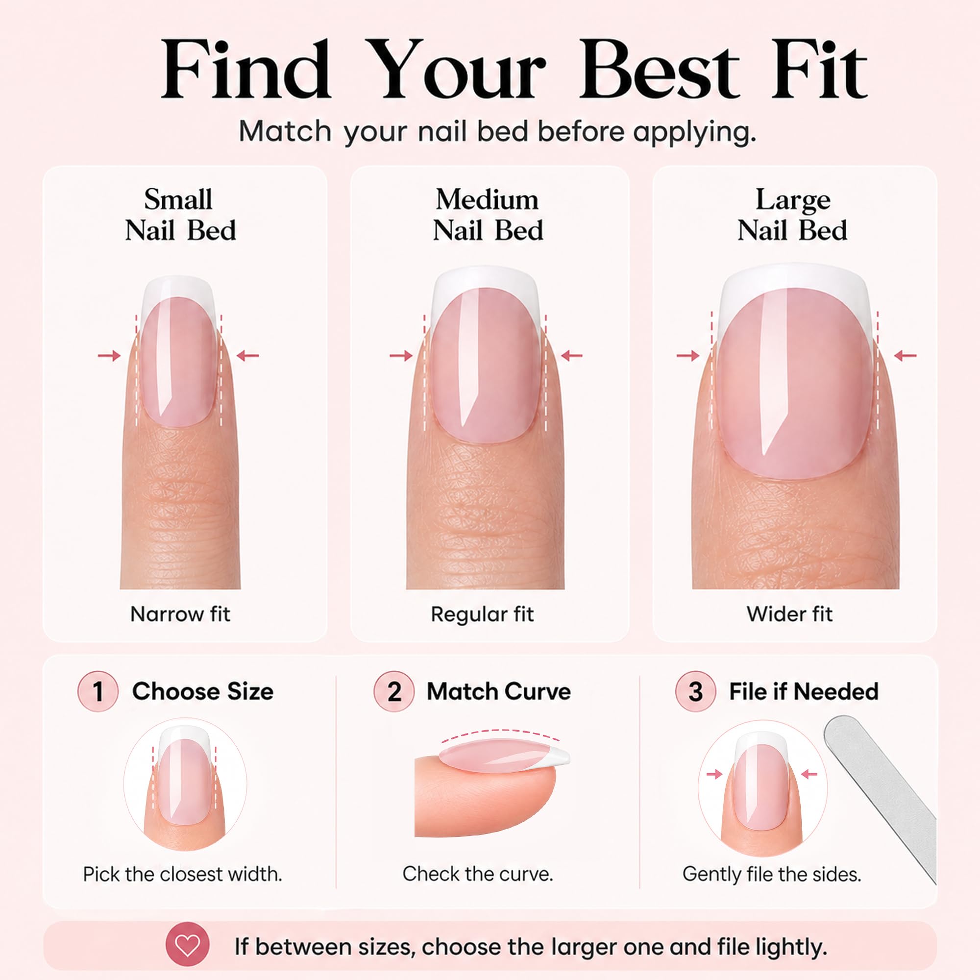 Beetles Press On Nails - 150 Short French Tips -6