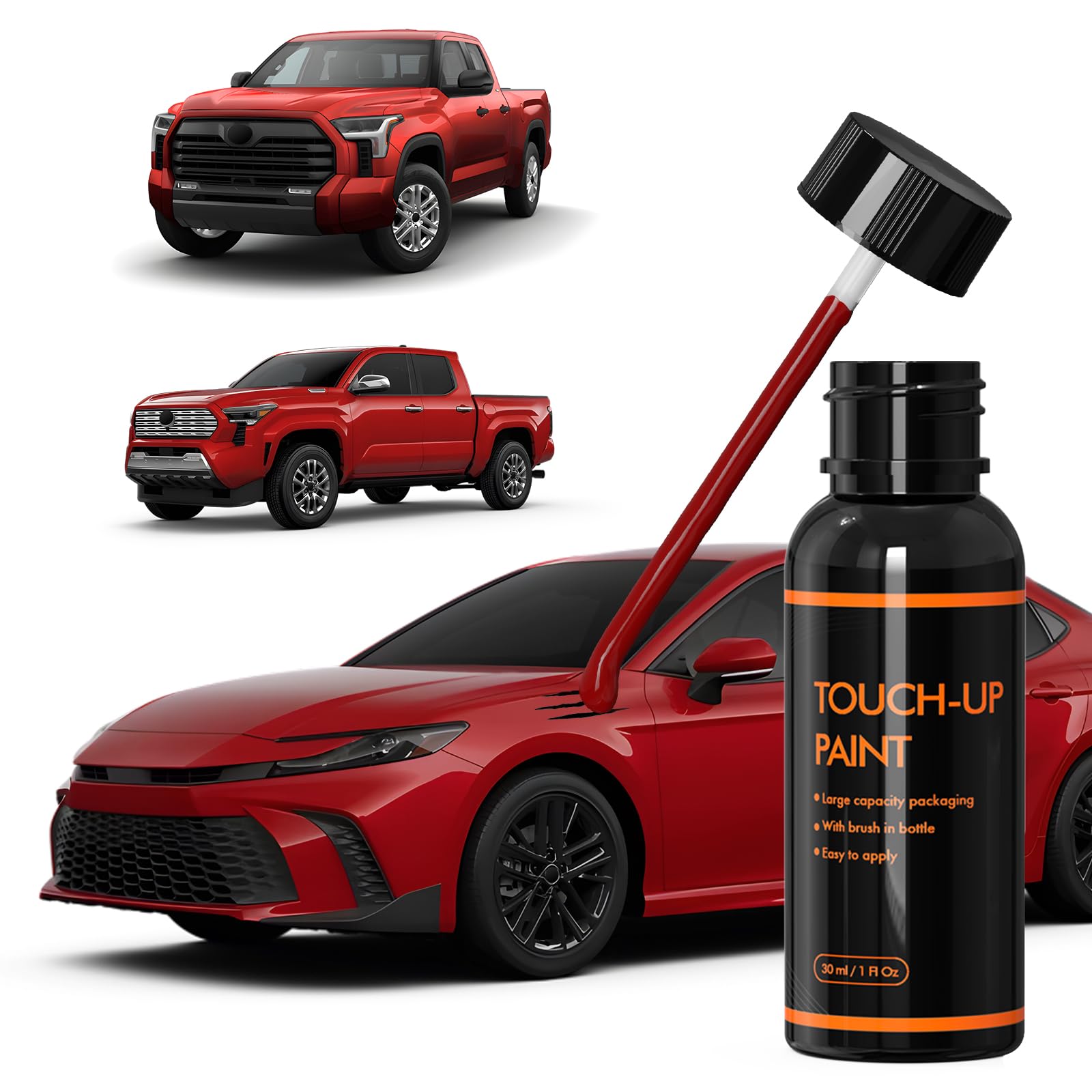 3U5 Supersonic Red Touch Up Paint for Car, DIY Car Paint Scratch Repair Kit, Automotive Paints, Quick & Easy Fix Scratch Repair Compatible with Toyota Camry/Corolla/RAV4/Mirai/Avalon/Tacoma