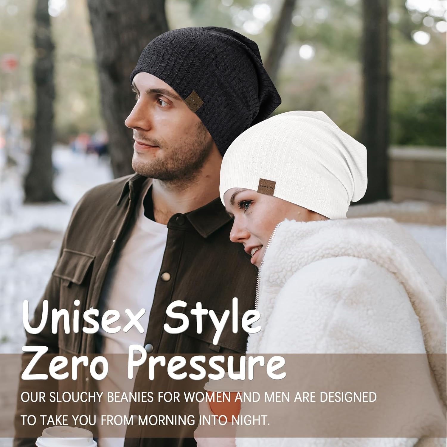 Slouchy Beanie for Men Women Soft Lightweight Running Beanie Hat Chemo Cap Skull Cap - Image 5