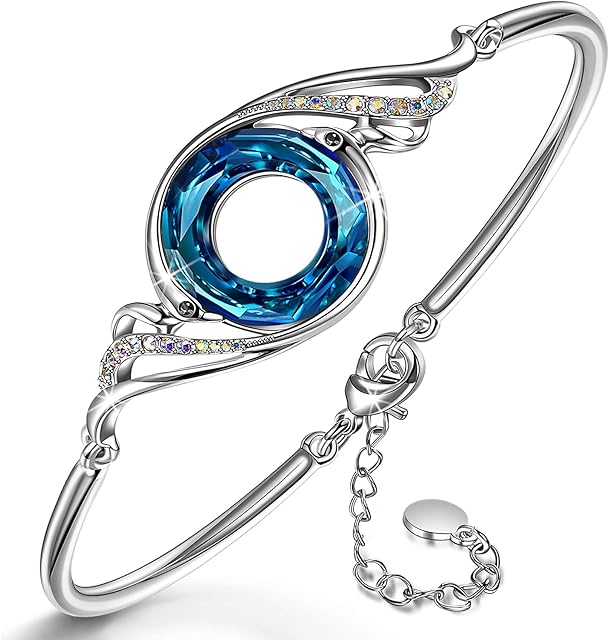Kate Lynn Valentines Gifts for Women Bracelet Crystal Bangle Bracelets for Mum Her Women Sister Wife Girlfriend Birthday Gifts Ladies Personalised Jewellery Box Packaging