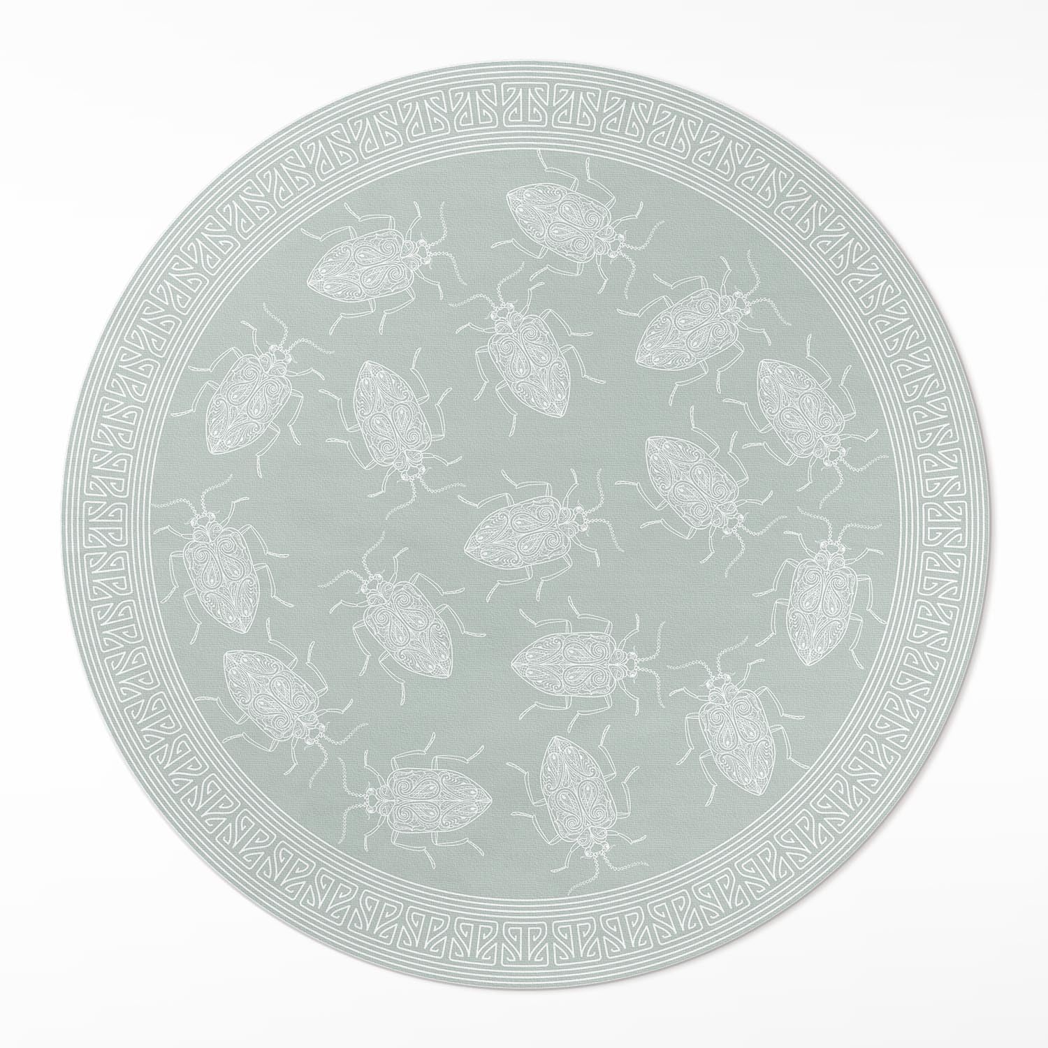 Tapis vinyle rond ø110 cm en PVC durable pour salon et cuisine