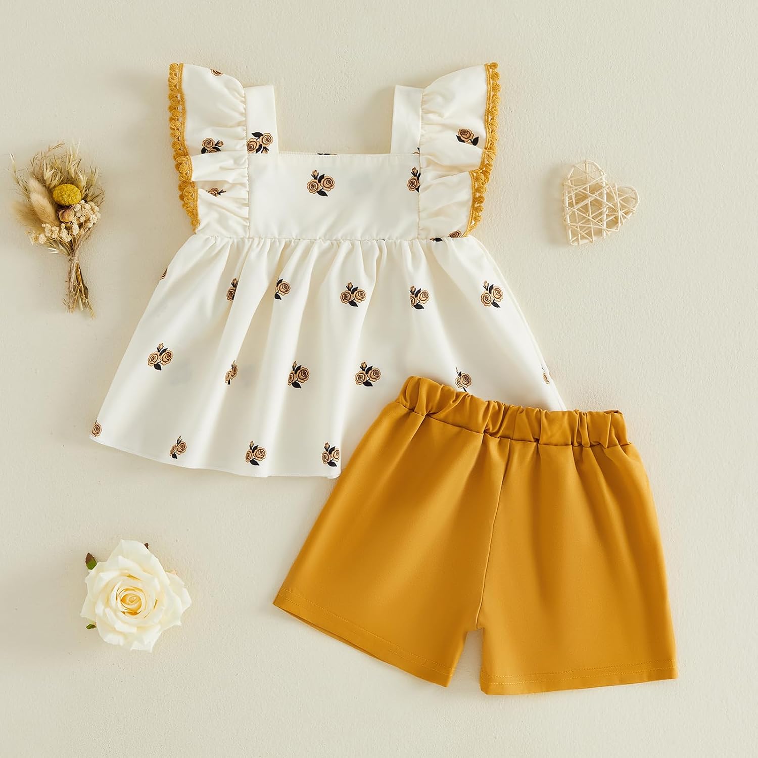 Thorn Tree Toddler Girls Clothes Baby Girl Dress Short Sleeve Tops Shorts Infant Newborn Summer Outfits