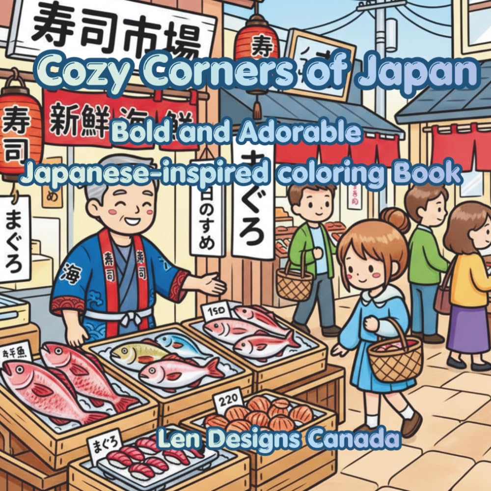 Cozy Corners of Japan: Bold and Adorable Japanese-inspired Coloring Book