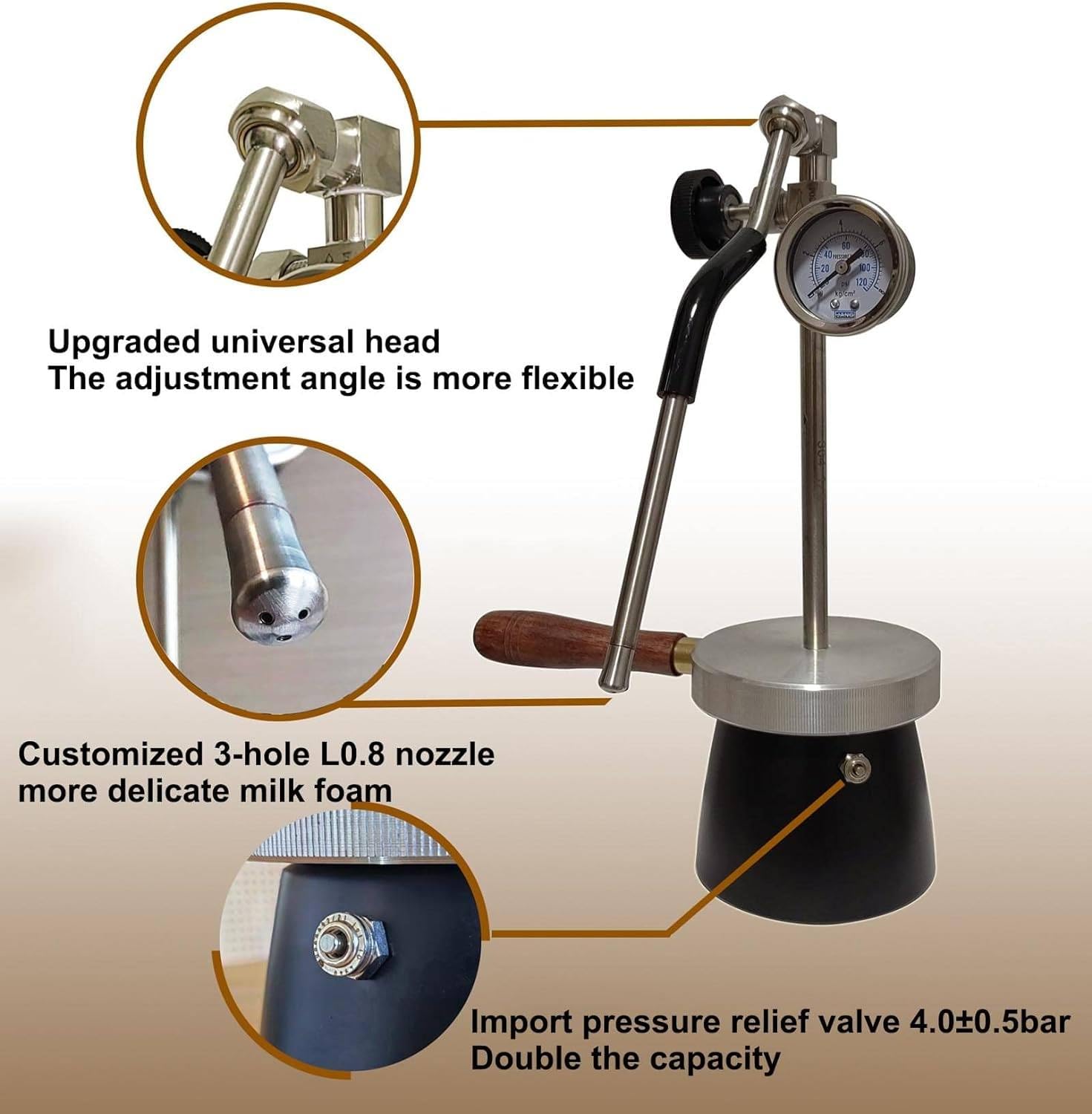 Amazon.co.jp: 業務用スチーム沸騰水泡立て機、ミルクカフェミルク