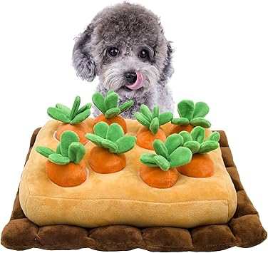 Amazon Travelclub ペットおもちゃ 犬用 知育玩具 にんじん ノーズワーク おやつ隠し 訓練毛布 ペット 犬 ストレス解消 分離不安 集中力向上 嗅覚訓練マット 噛む 犬おもちゃ 食べ過ぎる運動不足対策 8個にんじん Travelclub 犬用アジリティ 運動器具 通販