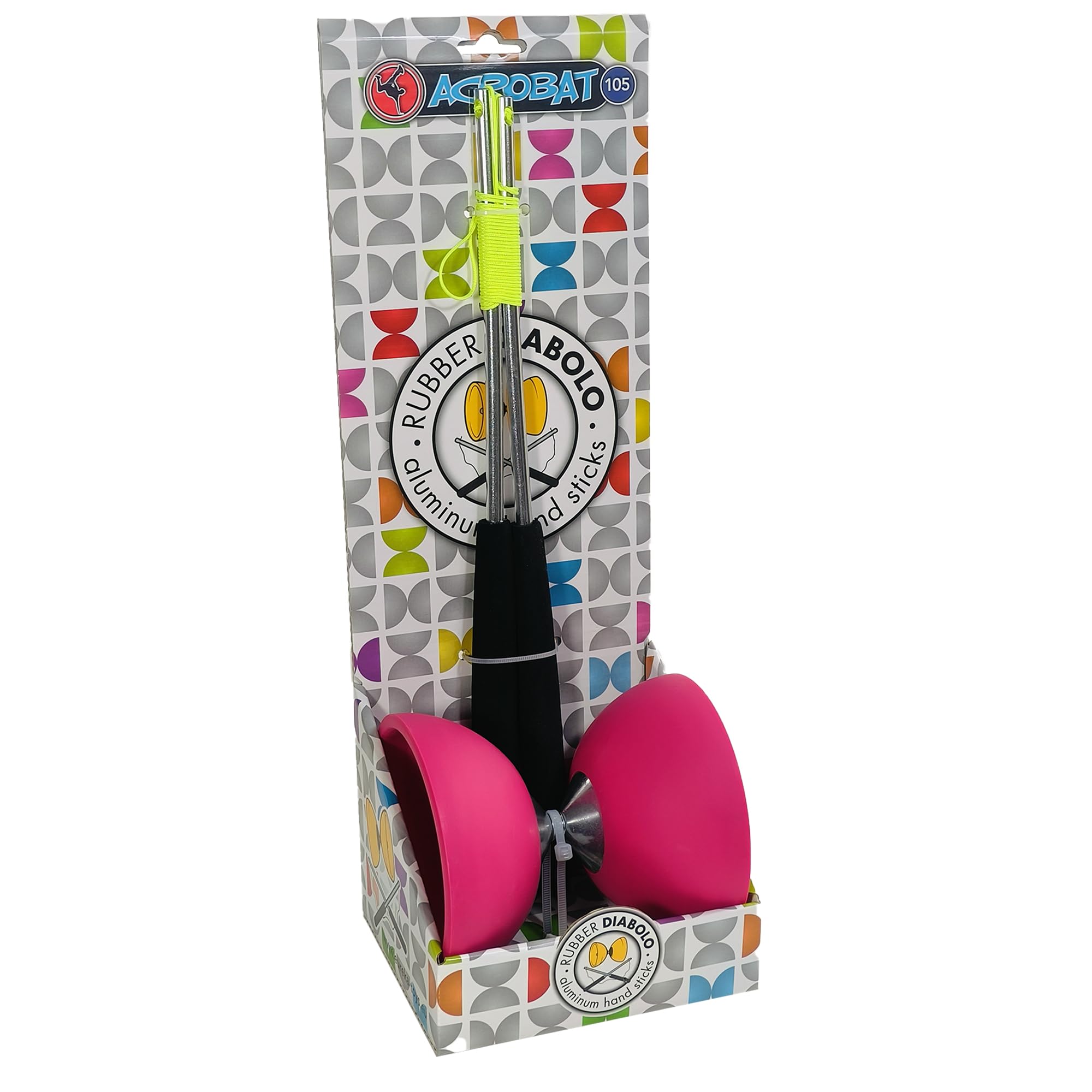 Acrobat Coffret Diabolo Rose avec Baguettes Aluminium – Performance et Élégance