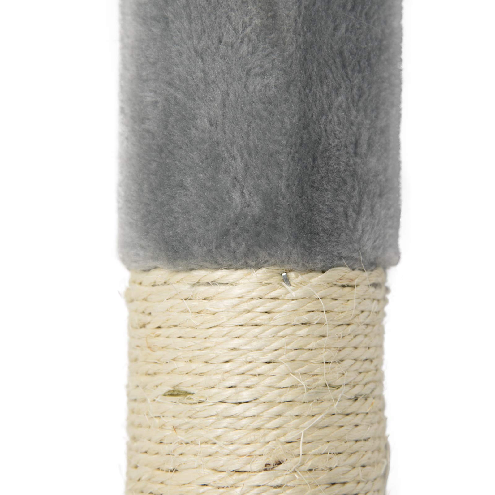 EGLEMTEK Albero per Gatto con Graffiatoio Cuccia Giocattolo Gatti Parco Giochi Tiragraffi in Sisal Naturale 120 x 55 x 40 Cm (Colore Grigio Figaro 30058)