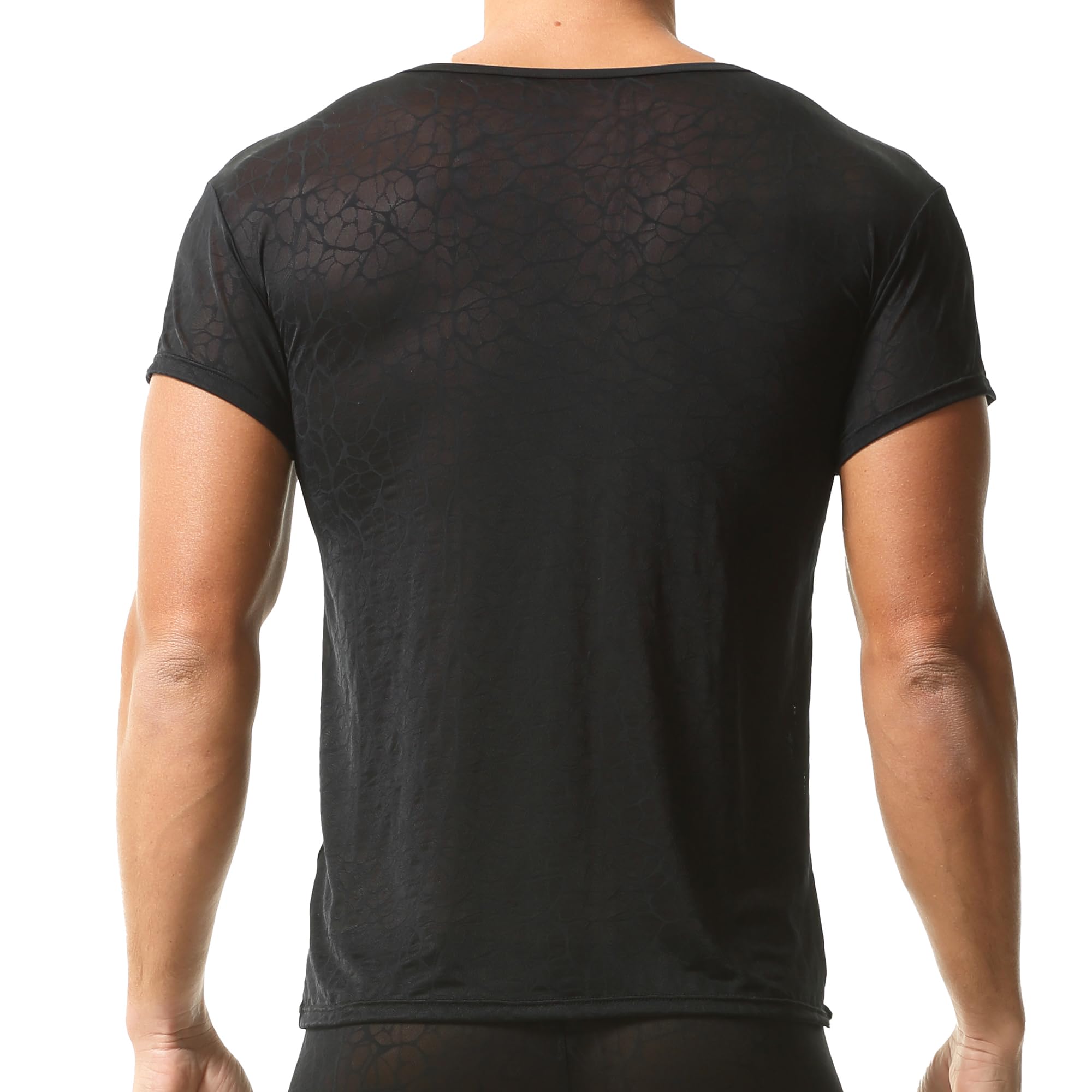 QiaTi Herren Unterhemd Kurze Ärmel T-Shirt Rundhalsausschnitt Slim Fit Body Shaper Unterwäsche für Männer Daily