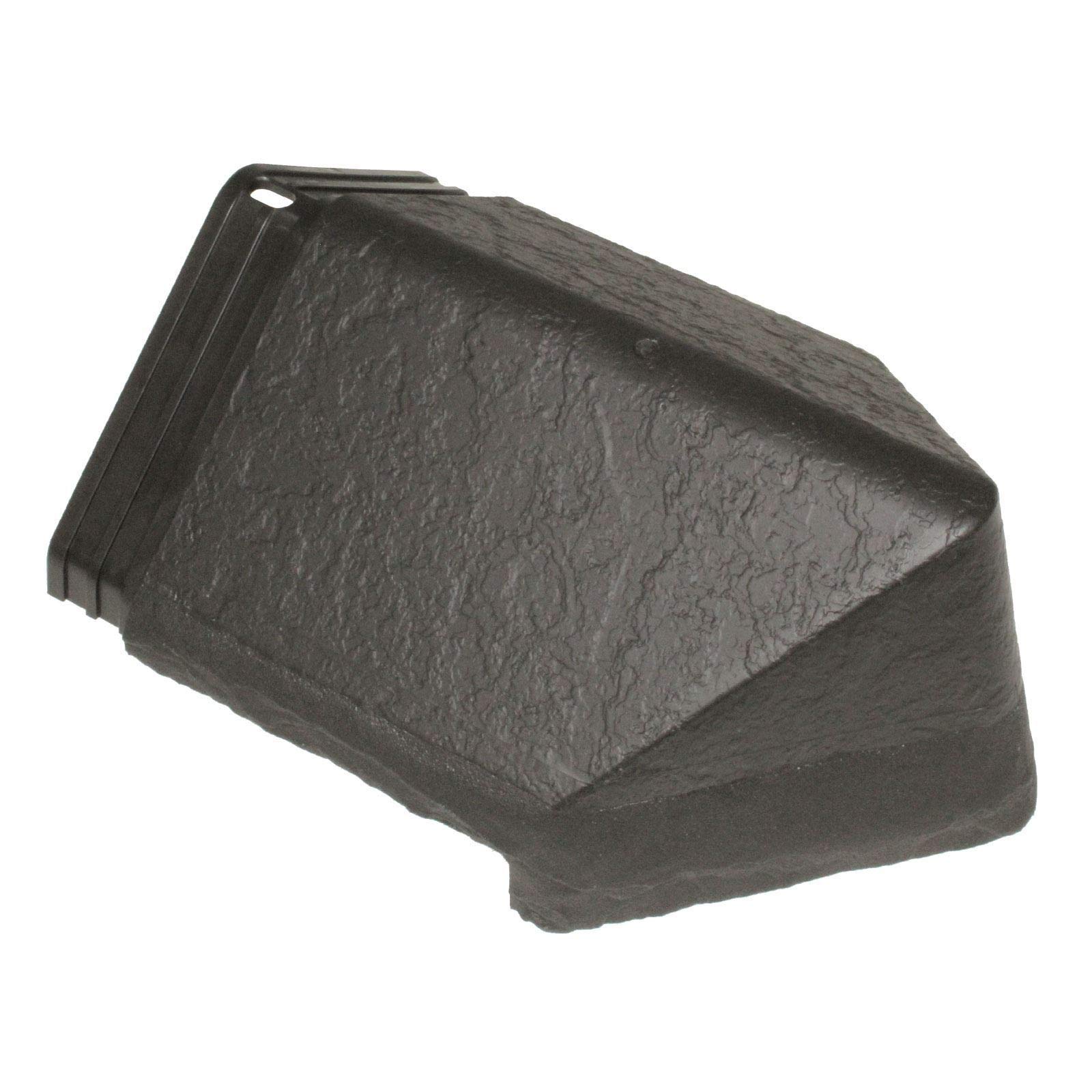 3 x Slate Grey Enviro Tile Roof Hip End Cap Slate Lightweight Synthetic Plastic Roofing
