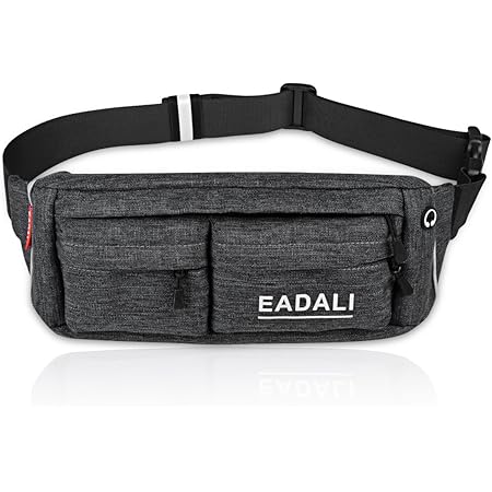 Amazon Eadali ウエストバッグ ランニングポーチ ペットボトル 軽量 大容量 反射素材 夜間対応 調節可能 6 0インチまでスマホに対応 サイクリング ジョギング マラソンポーチ アウトドア用 登山 遠足 旅行 メンズ レディース兼用 Eadali ランニングポーチ