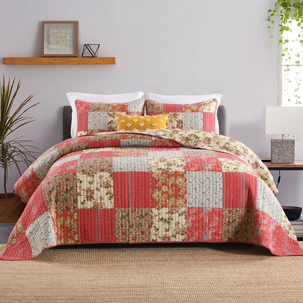 Autumn Dream Cotton Bedspread Quilt Sets Reversible Bedding