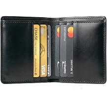 Top Grain Mini Leather Wallet for Men | RFID Blocking Genuine Leather Wallets for Men | Secure and Durable Pocket Size Bifold Wallet and Upto 6 Card Slots | Gift for Him Brown