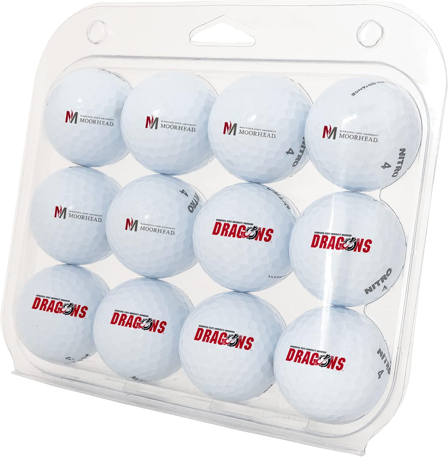 Desert Cactus Minnesota State University Moorhead Golf Balls 12 Pack – MSUM Dragons Full Color Dozen – Officially Licensed Sport Team Accessory