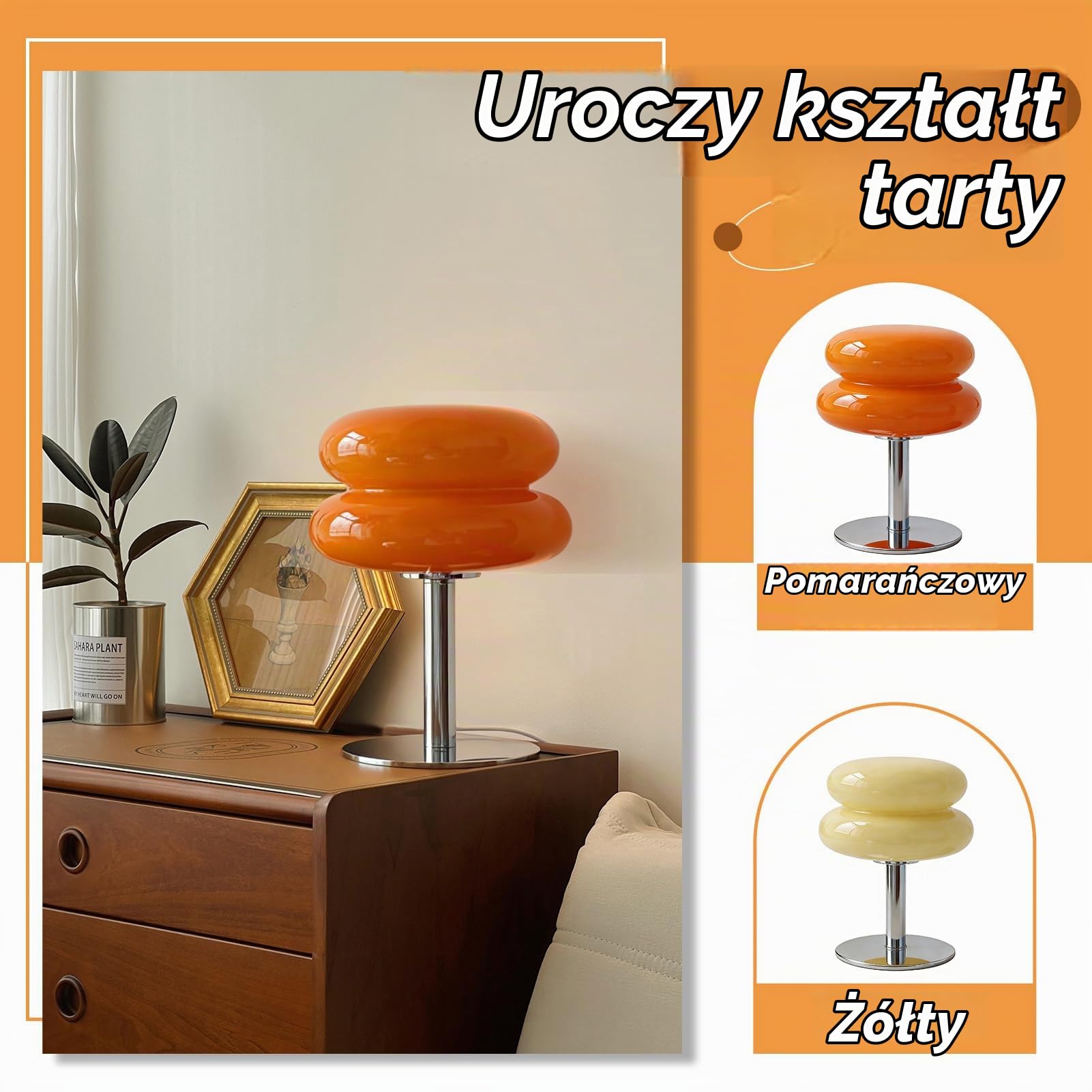 Lampa do sypialni grzyb mała retro jajko tarta lampka nocna wyjątkowa dekoracja w kształcie grzyba dekoracja do domu lampka nocna na biurko (przycisk USB)