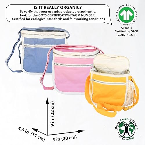 Miniatura 2 de Bolsa de almuerzo aislada de algodón orgánico - Verde