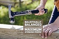 Vista 3 de Spec Ops Tools Framing Hammer, 22 oz, Rip Claw, cara lisa, tapa de mazo suave, agarre absorbente de golpes, 3% donado a veteranos