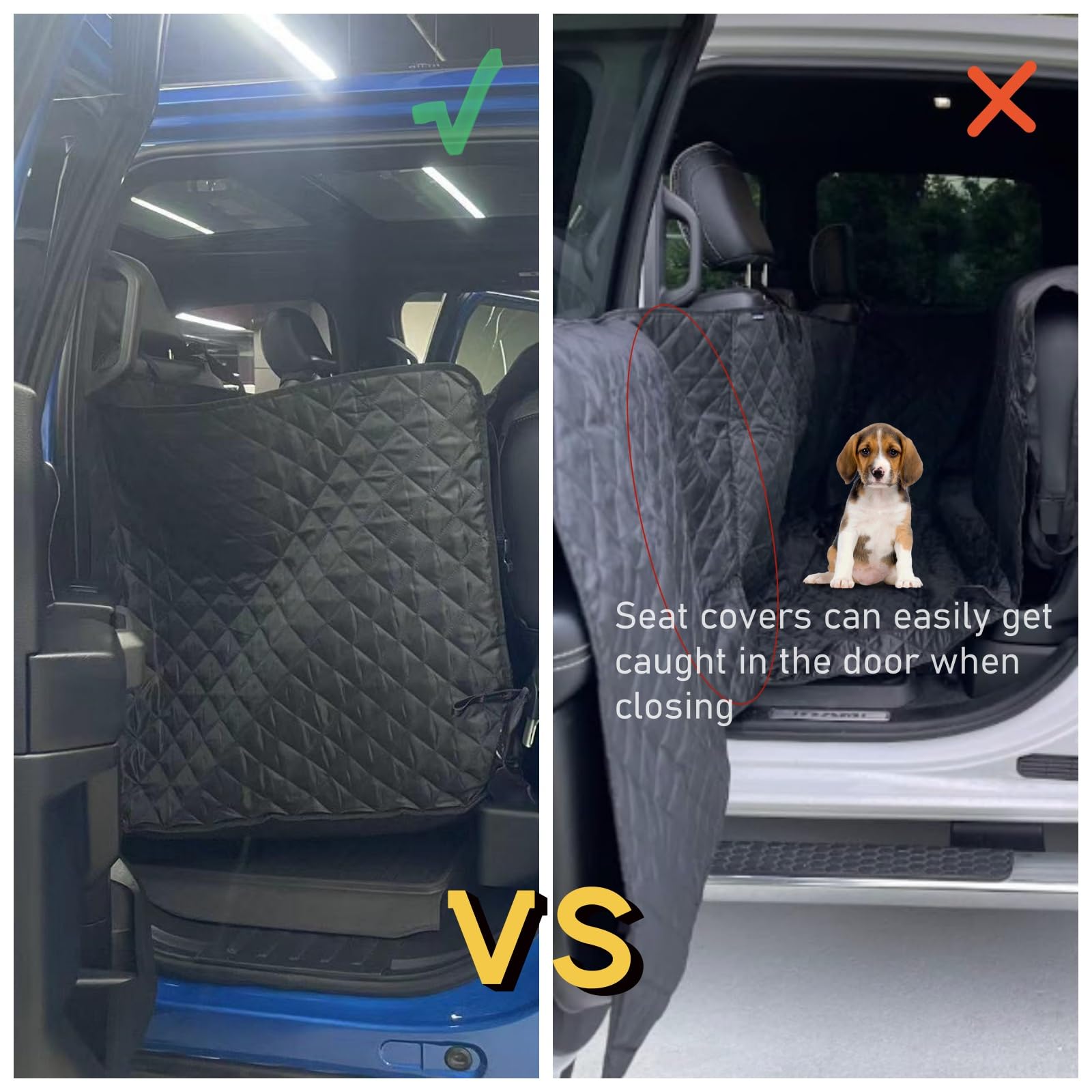 ORNING Truck Dog Hammock With Absorbent Pad - Heavy Duty Back Seat Cover For Dogs In Crew Cab Trucks