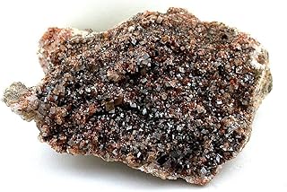 4 1/10 x 4 1/10 Inch Red Calcite Micro Crystal Formation Host Rock Specimen CS7