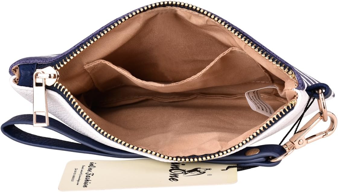 inOne unisex-adults PU Nautical Anchor Purse, 8.5"x5.0" Wristlet Bag Zip Coin Pouch - Image 4