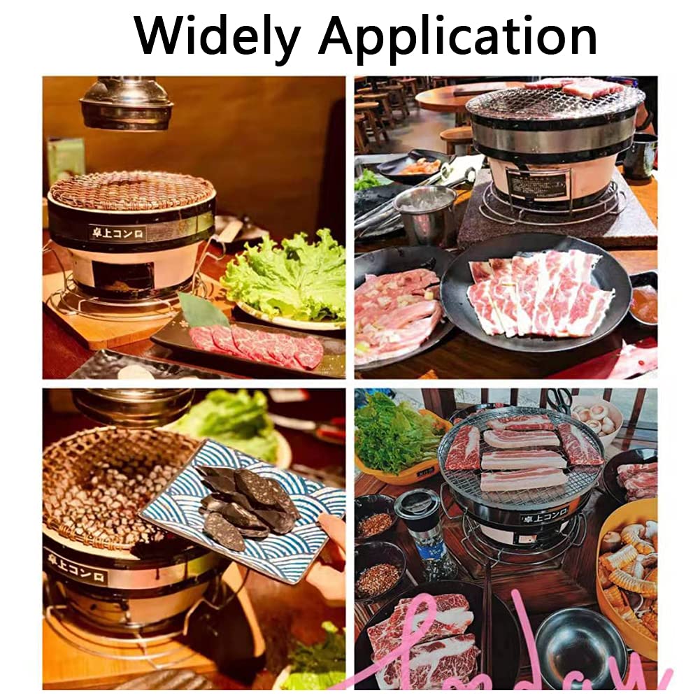 Parrilla redonda japonesa de carbón para barbacoa, cocina Yakatori de arcilla de cerámica para campamento/uso doméstico, estufa de carbón de mesa para deliciosos sabores de barbacoa