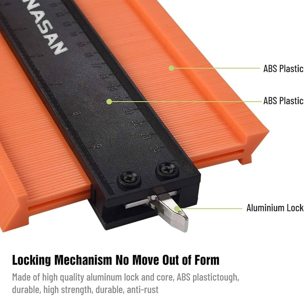Contour Gauge with Lock|10+5 Inch Construction Rulers