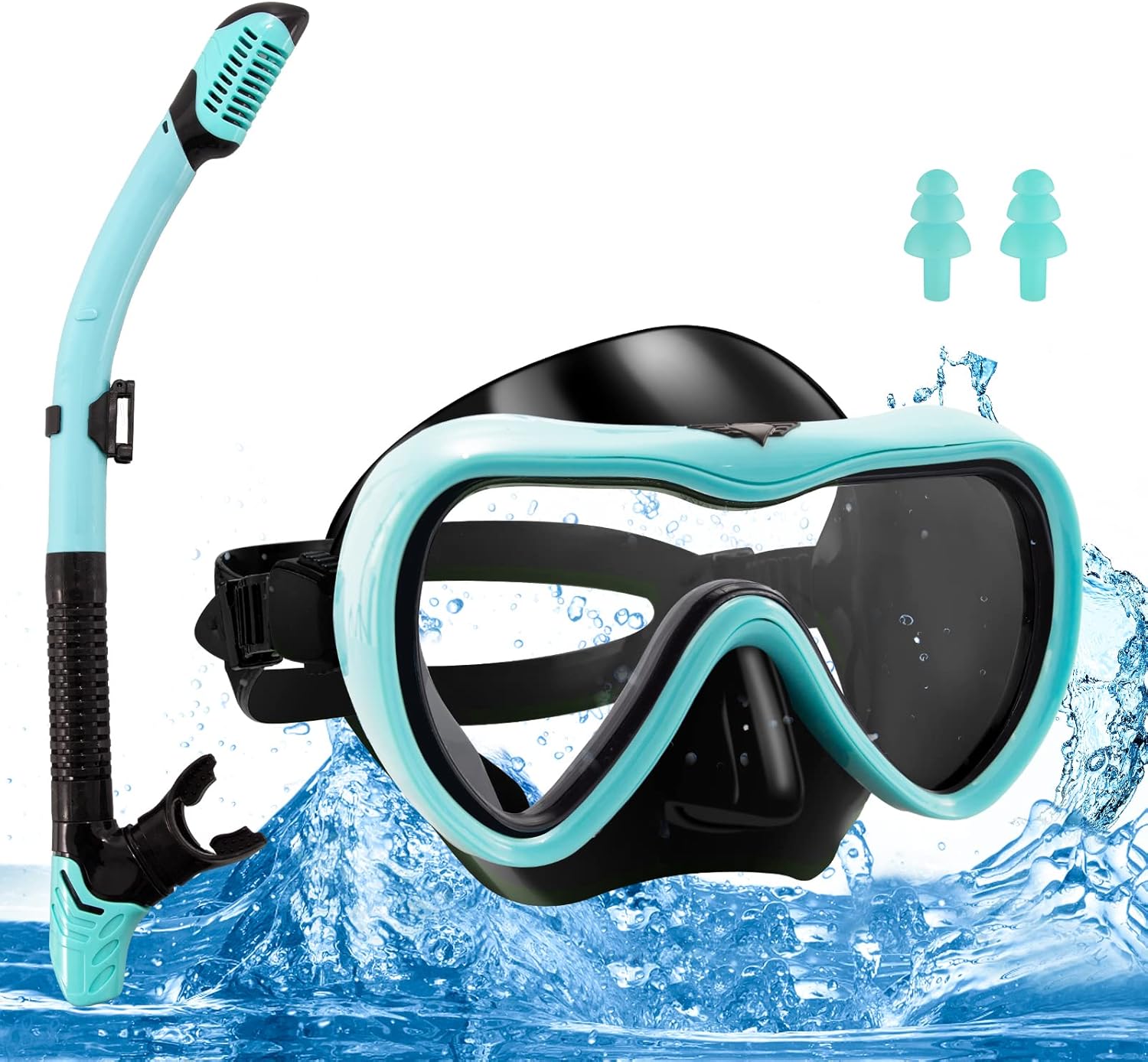 yumcute Snorkel Set Adults, mask and snorkel adult, AntiFog AntiLeak