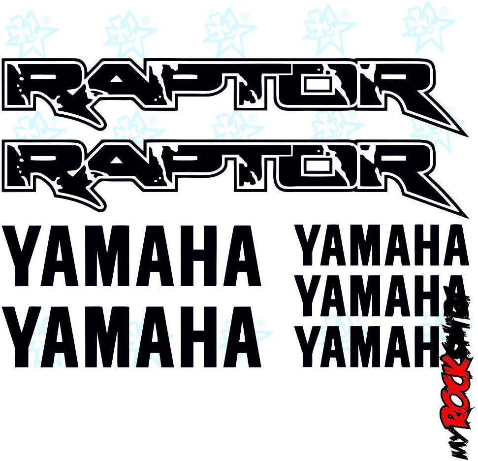 Yamaha Raptor Set 30 x 20 cm Sticker Tuning Bike Motorcycle Sponsor Logos