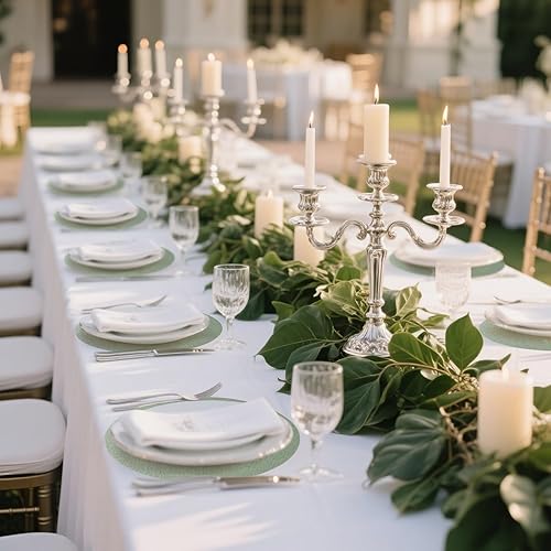 Miniatura 4 de 12 manteles individuales de arpillera verde salvia a granel, manteles individuales redondos de arpillera de 11.8 pulgadas, reutilizables, manteles