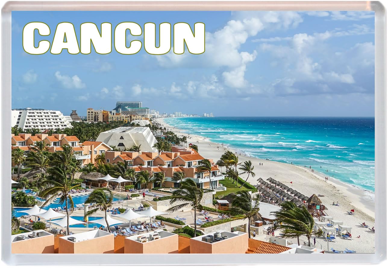 Baked Bean Store Multicolor Cancun - Mexico - Jumbo Fridge Magnet 96 X 67Mm Bbsfhm1639